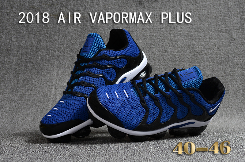 2018 Nike Air VaporMax Plus Blue Black Shoes